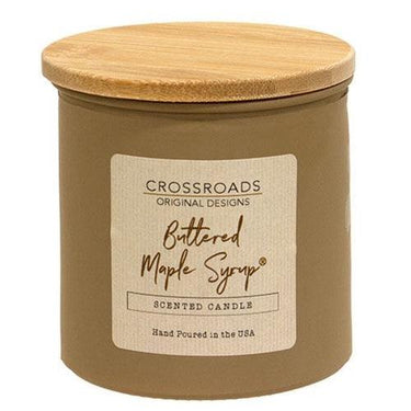 Buttered Maple Syrup 14oz Jar Candle w/Wood Lid - The Fox Decor